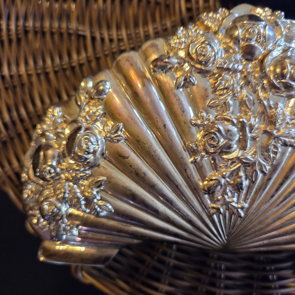 Royal Doulton Gold Plated Napkin Holder Old Country Roses Tableware Vintage RARE - Picture 8 of 13